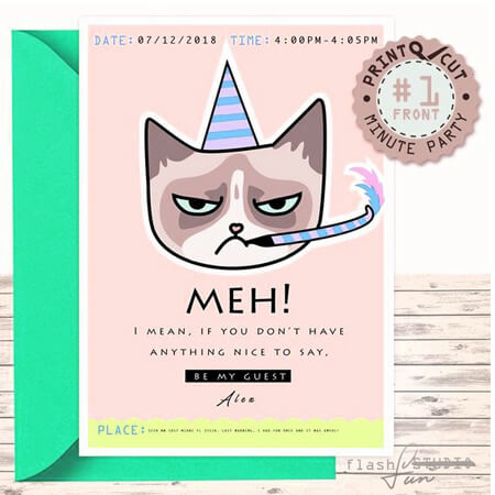 Lời mời sinh nhật hài hước